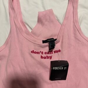 Forever 21 Pink Tank Top Bodysuit
